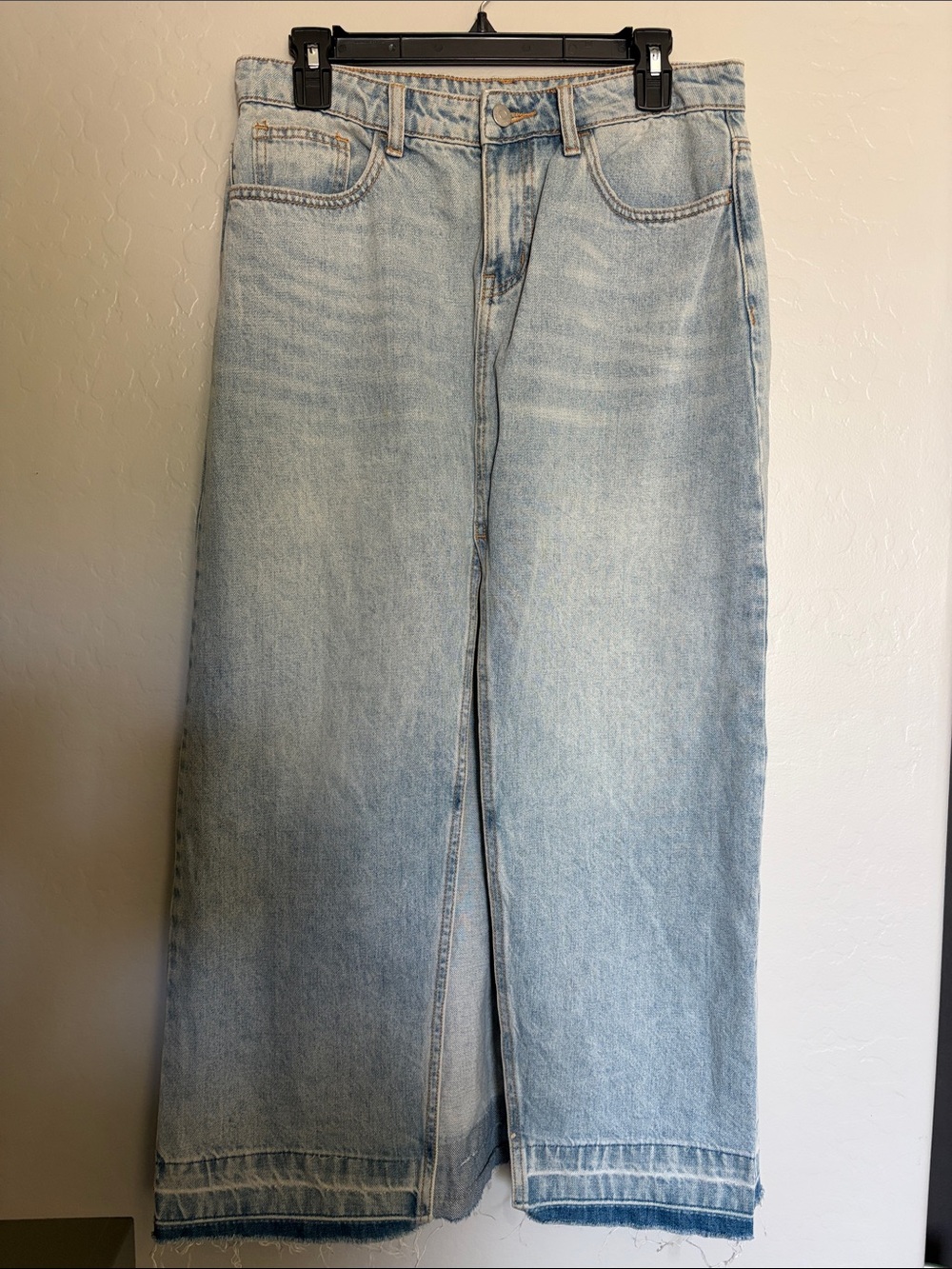 BDG Light Blue Jean midi skirt